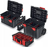 Набір ящиків для інструментів 3в1 Kistenberg Modular Solution — модульний комплект на колесах, телескопічна ручка, фото 9