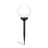 Набір садових LED‑куль 15 см на сонячній батареї 4 шт — Lumiled Atris, холодне світло 6500 K, IP44, фото 2