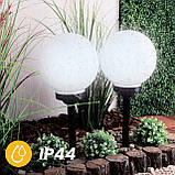 Садова LED‑куля 25 см на сонячній батареї — Lumiled Atris, холодне світло 6500 K, IP44, фото 6