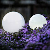 Садова LED‑куля 25 см на сонячній батареї — Lumiled Atris, холодне світло 6500 K, IP44, фото 10