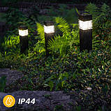 Набір садових ландшафтних LED‑стовпчиків 4шт Lumiled Naris — нейтральне світло 4000 K, автоматичне вмикання, IP44, фото 7
