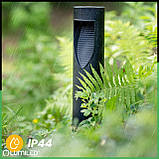 Набір садових круглих сонячних LED‑стовпчиків 4 шт — Burgo Lumiled, нейтральне біле світло 4000 K, чорний корпус, IP44, фото 9