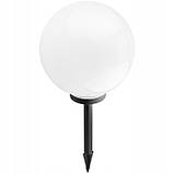 Велика садова LED‑куля 30 см на сонячній батареї — Lumiled Atris, кольорове RGB світло, IP44, фото 10