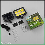 Сонячний LED‑прожектор Lumiled DECRO, 5Вт 800 лм, з датчиком руху і сутінків — IP44,  холодне біле світло 6500K, фото 4