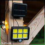 Сонячний LED‑прожектор Lumiled DECRO, 5Вт 800 лм, з датчиком руху і сутінків — IP44,  холодне біле світло 6500K, фото 5
