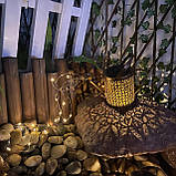 Садова сонячна лампа у вигляді лійки XXL з датчиком сутінків — декоративне LED освітлення для саду, тераси, балкону, Lumiled серії, фото 7