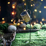 Садова сонячна лампа у вигляді лійки XXL з датчиком сутінків — декоративне LED освітлення для саду, тераси, балкону, Lumiled серії, фото 10