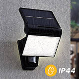 Сонячний фасадний LED-прожектор Lumiled серії Cordy  — стінний садовий прожектор із датчиками руху та сутінків, холодне світло, фото 2