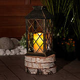 Підвісний декоративний LED ретро-ліхтар, набір 2шт, на сонячній батареї, ефект мерехтіння свічки, IP44, підвісний або настільний, фото 9