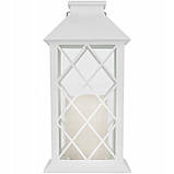 Підвісний декоративний LED ретро-ліхтар білий, набір 2шт, на сонячній батареї, ефект мерехтіння свічки, IP44, підвісний або, фото 8