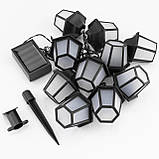 Декоративна сонячна гірлянда Lumiled Aria — 10 LED-ліхтариків, довжина 3,8 м, тепле біле світло 3000 K, IP44, вбудований датчик, фото 2