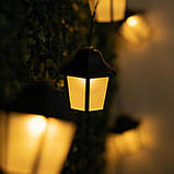 Декоративна сонячна гірлянда Lumiled Aria — 10 LED-ліхтариків, довжина 3,8 м, тепле біле світло 3000 K, IP44, вбудований датчик, фото 5