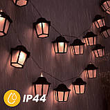 Декоративна сонячна гірлянда Lumiled Aria — 10 LED-ліхтариків, довжина 3,8 м, тепле біле світло 3000 K, IP44, вбудований датчик, фото 6