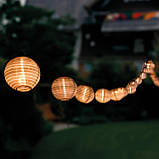 Декоративна сонячна гірлянда Lumiled Risa — 20 LED-ліхтариків, довжина 7,59 м, тепле біле світло 3000 K, IP44, вбудований датчик, фото 5