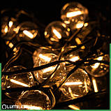 Світлодіодна сонячна RGB гірлянда 20 LED лампочок G50, 10.6м, RGB+теплий білий, пульт ДУ, Lumiled Eremi, фото 8