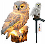 Уцінка! 3шт Садова декоративна сонячна лампа-сова LED з датчиком сутінків, SuperLED (отвори/тріщини на корпусі, не впливають на, фото 3