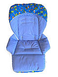 Чохол на стільчик для годування Bambi M 3233 плащівка Звірі в лісі на синьому DavLu (B-00026), фото 2