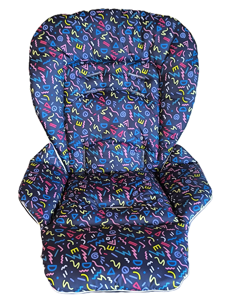 Чохол на стільчик для годування Bambi M 3233 плащівка Літери на темно-синьому DavLu (B-00028), фото 1
