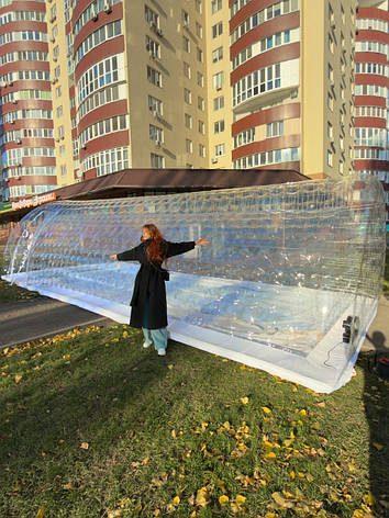 Надувне накриття для басейну 8х4 метри повітронапірна конструкція з надувними стінками, фото 1