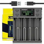 Зарядний пристрій для 4 акумуляторів з LED-дисплеєм, LiitoKala Lii-S4