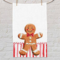 Рушник маленький 50х80 см з принтом Пряничний чоловічок