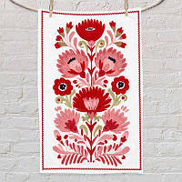 Рушник маленький 50х80 см з принтом Червоний цвіт