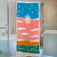 Рушник великий з принтом 150х70 см Зірка. Творчість