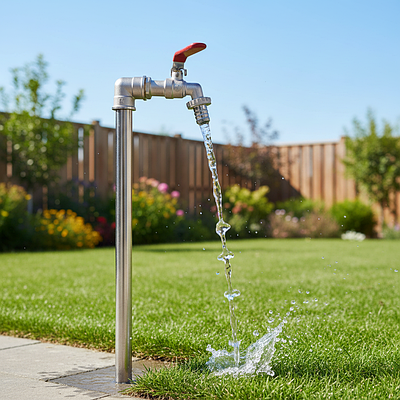 Водяна колонка вулична 1000 мм, комплект, нержавійка (водорозбірна колонка для дачі)
