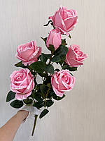 Штучна кущова троянда . Велика гілка троянди з крупними бутонами ( Premium, 75 см ), фото 5