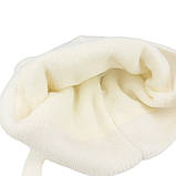 Дитяча шапка для новонароджених малюків тепла шапочка з вушками об'єм 36-38 см (0-2 місяці) Ніккі Talvi рожевий, фото 6