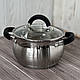 Набір німецьких каструль із багатошаровим дном German Family Комплект із 4 каструль із неіржавкої сталі з кришками - фото 8 - id-p2811999890