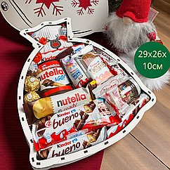 Святковий набір із цукерками Мішечок бокс із солодощами на подарунок шоколадні новорічні бокси Набори та коробки цукерок