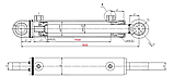 Гідроциліндр ГЦ50х30х1500х1800  ш/с 25 ( хід штока 1500 мм), фото 2
