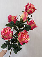Штучна кущова троянда . Велика гілка троянди з крупними бутонами ( Premium, 75 см ), фото 2