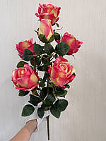 Штучна кущова троянда . Велика гілка троянди з крупними бутонами ( Premium, 75 см ), фото 4