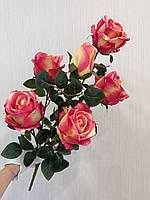 Штучна кущова троянда . Велика гілка троянди з крупними бутонами ( Premium, 75 см ), фото 7