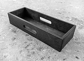 Підставка під столові прилади (для закладів HoReCa) 25х9х5 см, чорна, фото 3