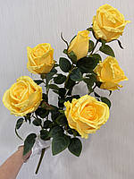 Штучна кущова троянда . Велика гілка троянди з крупними бутонами ( Premium, 75 см ), фото 5