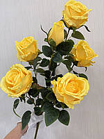 Штучна кущова троянда . Велика гілка троянди з крупними бутонами ( Premium, 75 см ), фото 4