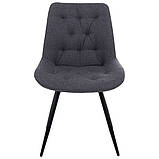 Стілець поворотний обідній Liara 180° темно-сірий, фото 4