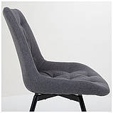 Стілець поворотний обідній Liara 180° темно-сірий, фото 6
