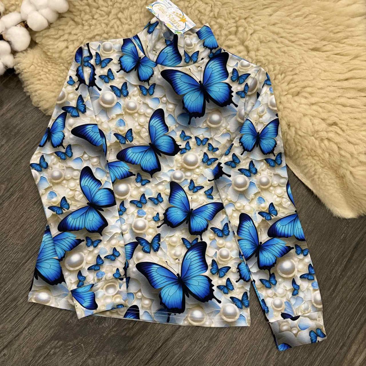 Дитяча водолазка — гольф метелики в перлах Five Stars 11015-164р