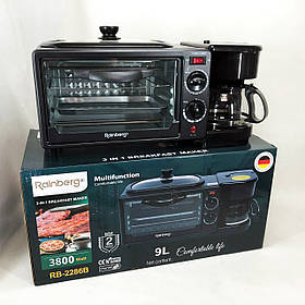 Електрична піч для випікання, Мініпечі з антипригарним покриттям, Компактна духовка з конвекцією ZD-71