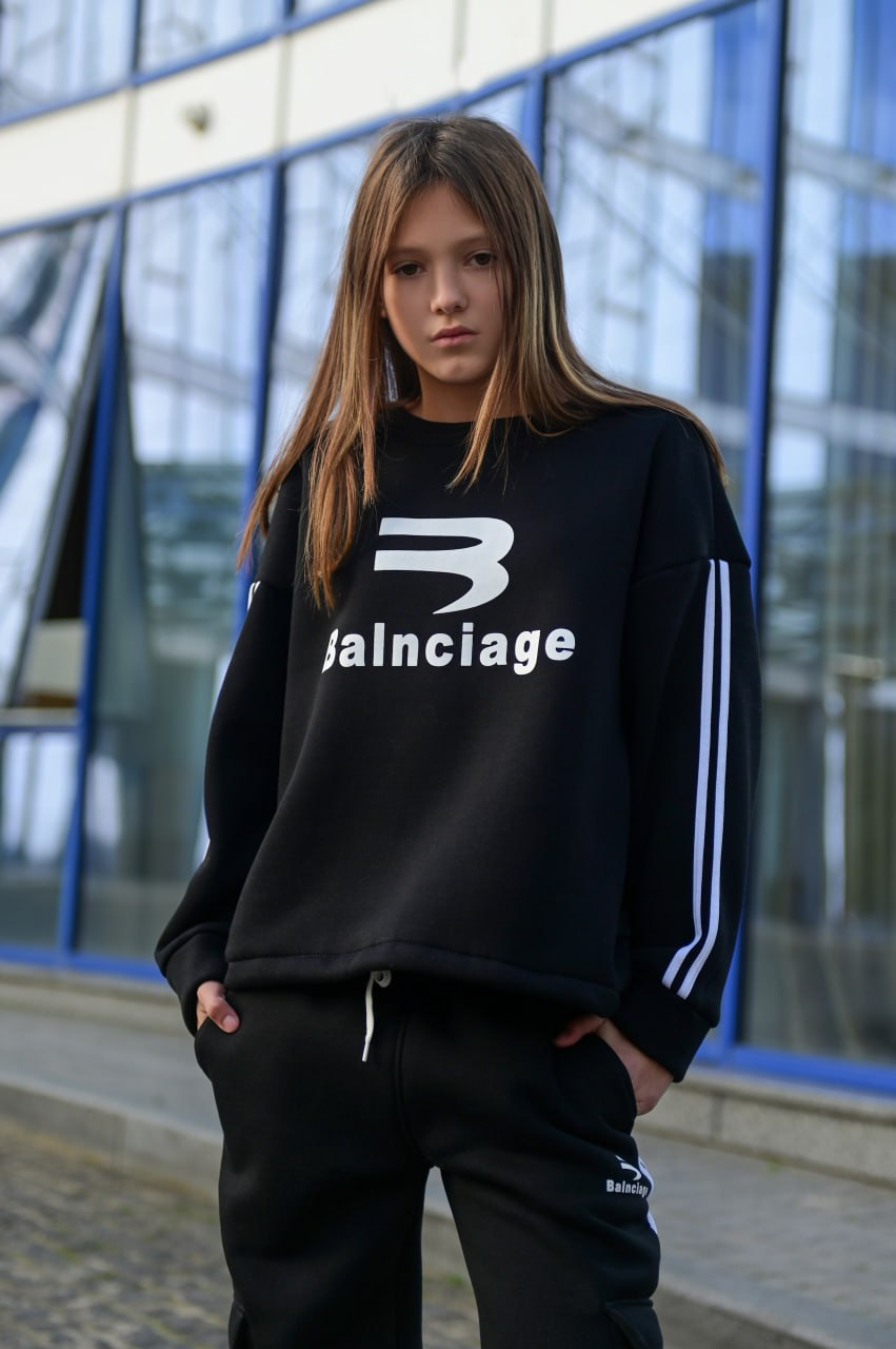 Костюм брючний з лампасами, теплий, для дівчинки 2519 | на ріст 146-170р.