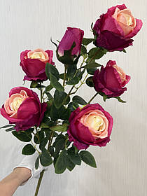 Штучна кущова троянда . Велика гілка троянди з крупними бутонами ( Premium, 75 см )
