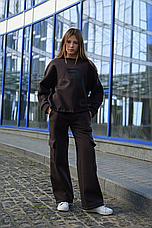 Костюм брючний з лампасами, теплий, для дівчинки 2519 | на ріст 146-170р., фото 4