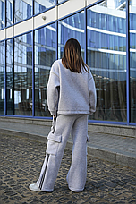 Костюм брючний з лампасами, теплий, для дівчинки 2519 | на ріст 146-170р., фото 2