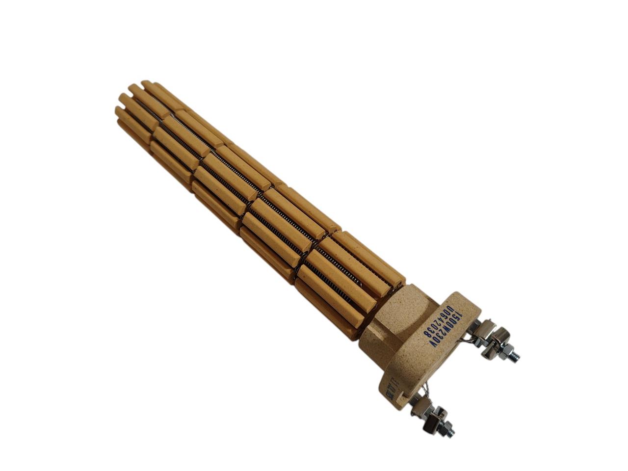 Елемент нагрівальний 1500 Вт стеатитовий сухий Atlantic ER 001500T Atl короткий L=310 mm, фото 1