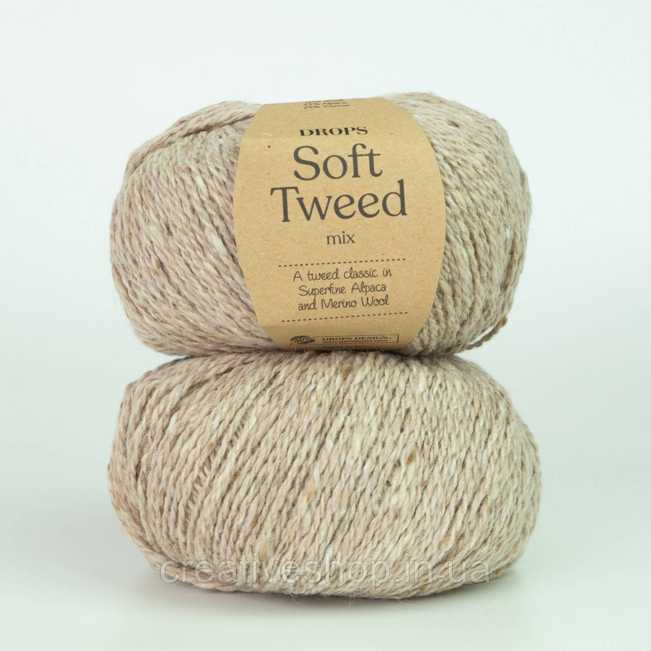 Пряжа Drops Soft Tweed (колір 03 sand), фото 1
