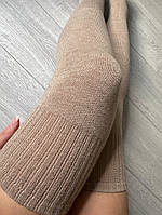 Заколінки вовняні бежевого, світло-бежевого, сірого, темно-сірого, чорного кольорів розмір універсальний 36-40, фото 3